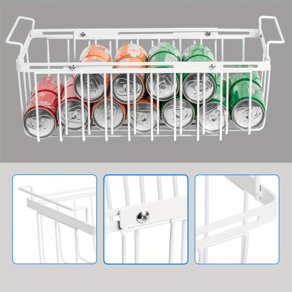Expandable Wire Freezer Organizer Basket Set with Hanging Handles and 15.6- to 24.3-Inch Width Options