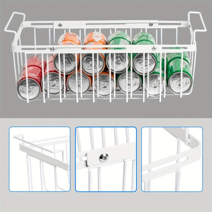 Expandable Wire Freezer Organizer Basket Set with Hanging Handles and 15.6- to 24.3-Inch Width Options