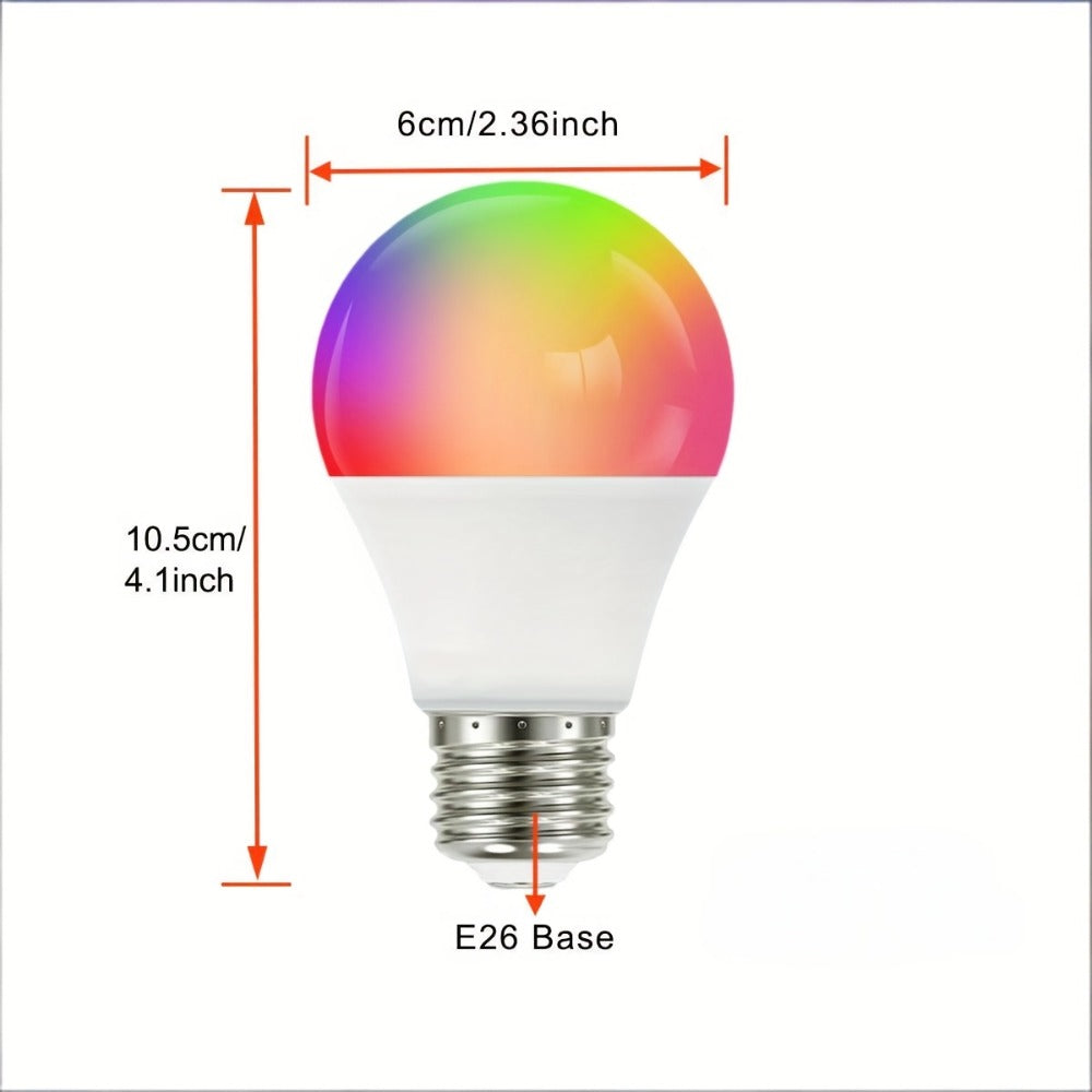 A19 E26 Wi-Fi Smart Light Bulbs with RGB Color and White Modes in Two-, Four- or Six-Bulb Packs
