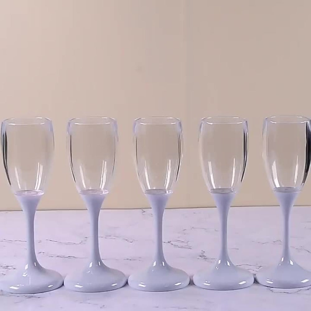 Six-Piece LED Light-Up Drinkware Set with Two Style Options: Champagne Flutes or Cocktail Glasses