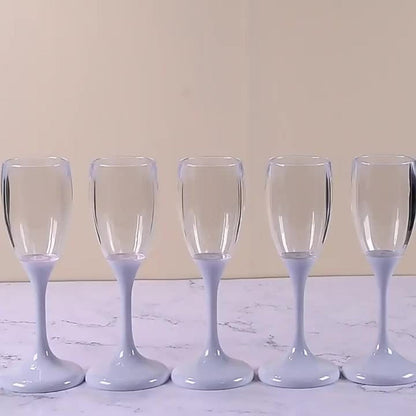 Six-Piece LED Light-Up Drinkware Set with Two Style Options: Champagne Flutes or Cocktail Glasses