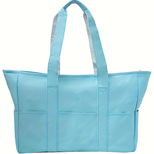 Women Beach Bag Dry Wet Separated Pocket Sandproof Swim Pool Bag Utility Travel Tote for Beach Pool Swimming Daily Use Multiple Colors