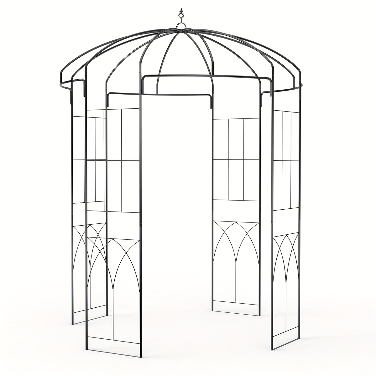 Garden Gazebo Arch 9ft Birdcage Pergola Climbing Plants Wedding Decor