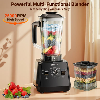 Professional Blender for Kitchen 68oz 25000RPM 2400W - Countertop Smoothie Blender with 2 Containers Stainless Steel Blade Variable Speed Pulse for Ice Frozen Fruit Juice Shakes 7 Colors