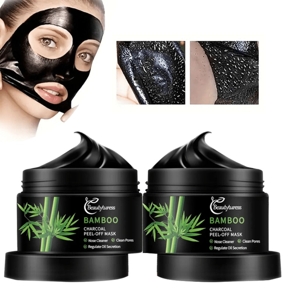 Bamboo Charcoal Clay Face Mask Deep Cleansing Pore Minimizing Oil Control Blackhead Remover Hypoallergenic Detox Mask for Men Women Oily Acne Congested All Skin Types