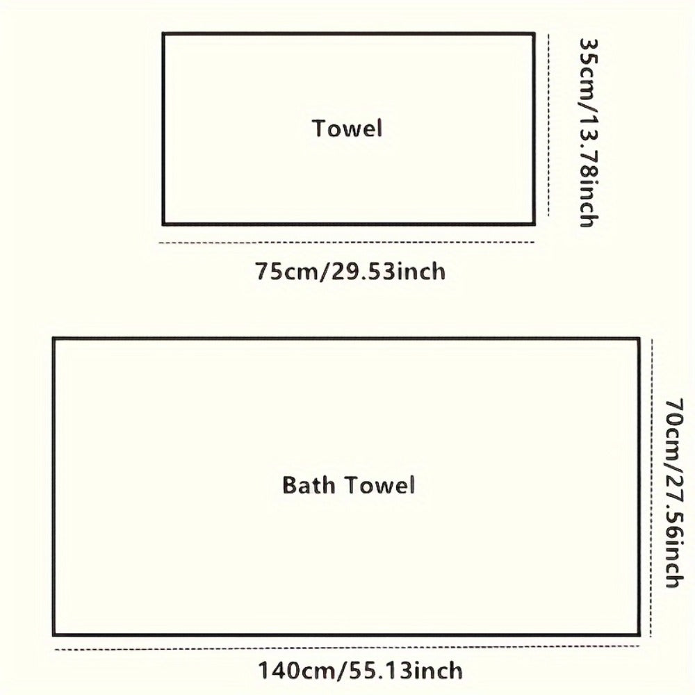 Towel Set 4-Piece 350GSM Lace Embroidery Bath and Hand Towels in Four Elegant Colors for Home and Guest Use