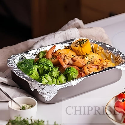 200-Count Pre-Cut Aluminum Foil Sheets, 9 x 10.75 Inch Pop-Up Box for Cooking and Food Storage