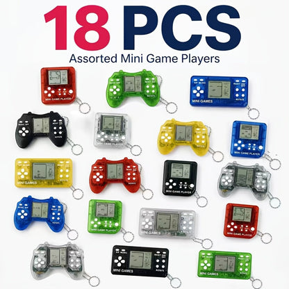 Party Favors Mini Gaming-Controller Keychains in 6-, 12- or 24-Piece Random-Color Packs for Celebrations