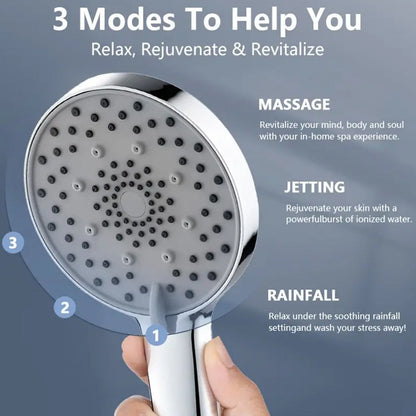Rainfall and Handheld Shower Combo Sets with 8, 10 or 12-Inch Head Options in Chrome or Black