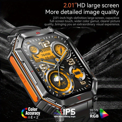 GPS Outdoor Smartwatch All-Metal Body, IPX8 Waterproof, Built-in GPS, Altimeter Barometer & Compass, LED Flashlight, Bluetooth Calling & Message Alerts, Silicone or Steel Strap – Rugged Adventure Watch for Men