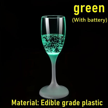 Six-Piece LED Light-Up Drinkware Set with Two Style Options: Champagne Flutes or Cocktail Glasses