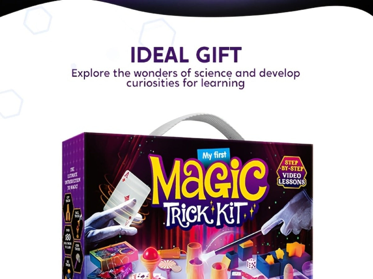 180+ Magic Tricks Kit for Kids, Complete Magician Starter Set with Step-by-Step Video Lessons, Magic Wand