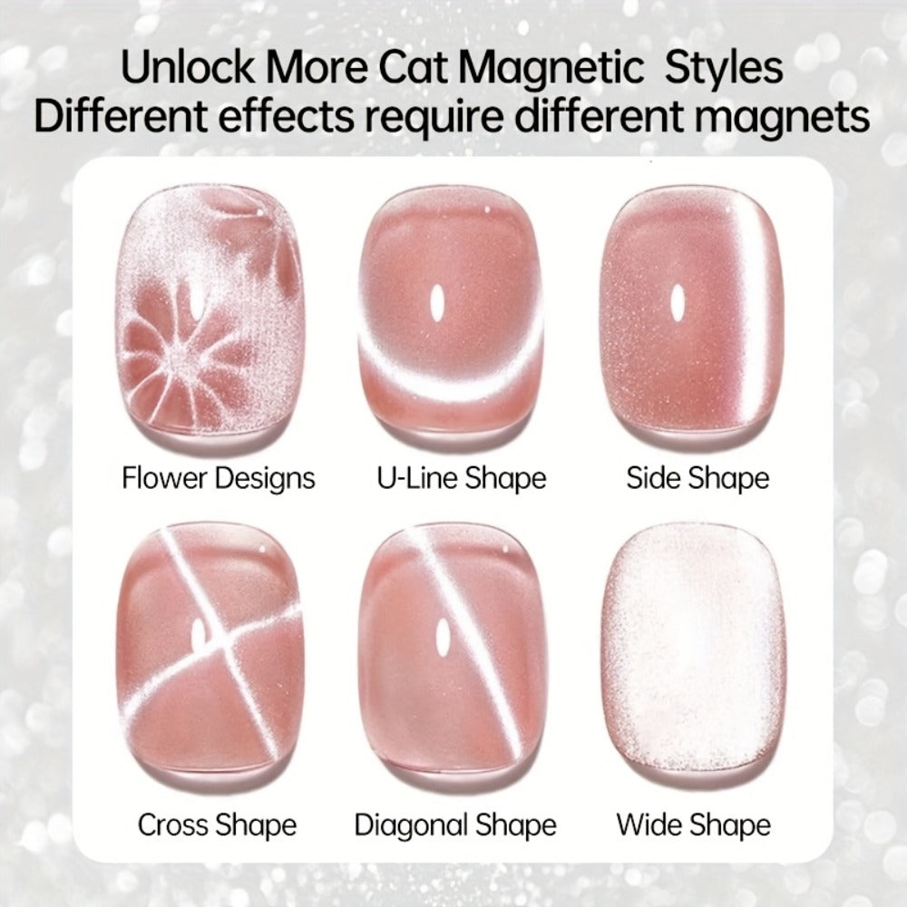15ml CA14 Cat Eye Gel Polish in Plum Bordeaux with Magnetic Color Effect and UV/LED Lamp Curing Label