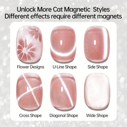 15ml CA14 Cat Eye Gel Polish in Plum Bordeaux with Magnetic Color Effect and UV/LED Lamp Curing Label