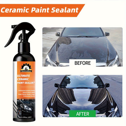 Nano Ceramic Paint Sealant 200ml - Car Ceramic Coating, Paint Restorer & Polish for Long-Lasting Gloss and Paint Protection