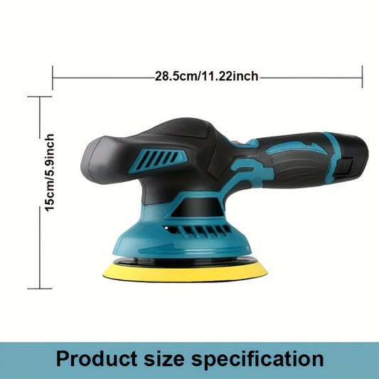 Cordless Car Polisher Buffer Machine – 8-Speed 5000 RPM Orbital Polishing Machine with 6" Pad, Rechargeable Battery & Charger for Car Detailing & Scratch Removal