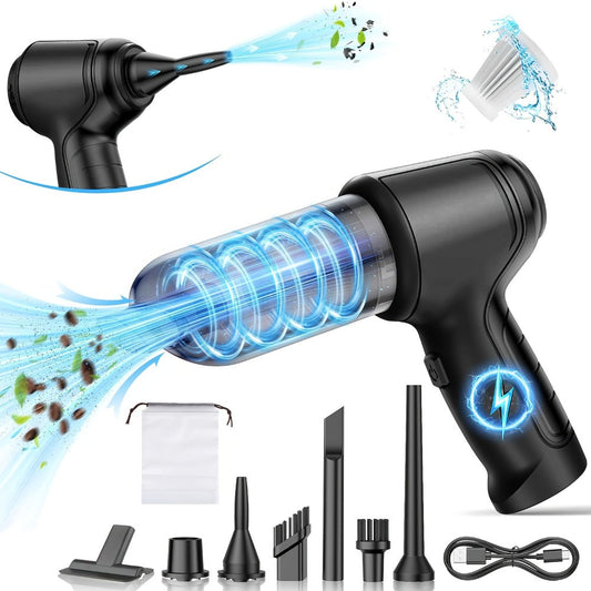Cordless Handheld Vacuum Cleaner 3-in-1 Wireless with High Suction Power, Extended Battery Life – Portable Car & Home Vacuum for Dust, Debris & Pet Hair with Suction, Air Extraction & Blowing Modes