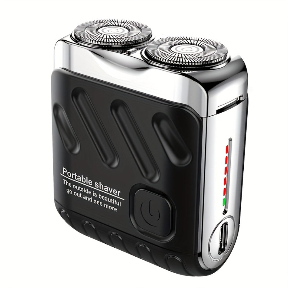 Portable Mini Electric Shaver for Men Dual Floating Blade USB Rechargeable – Cordless Travel Shaver Waterproof & Digital Display Upgrade Multiple Colors, Great Gift for Him