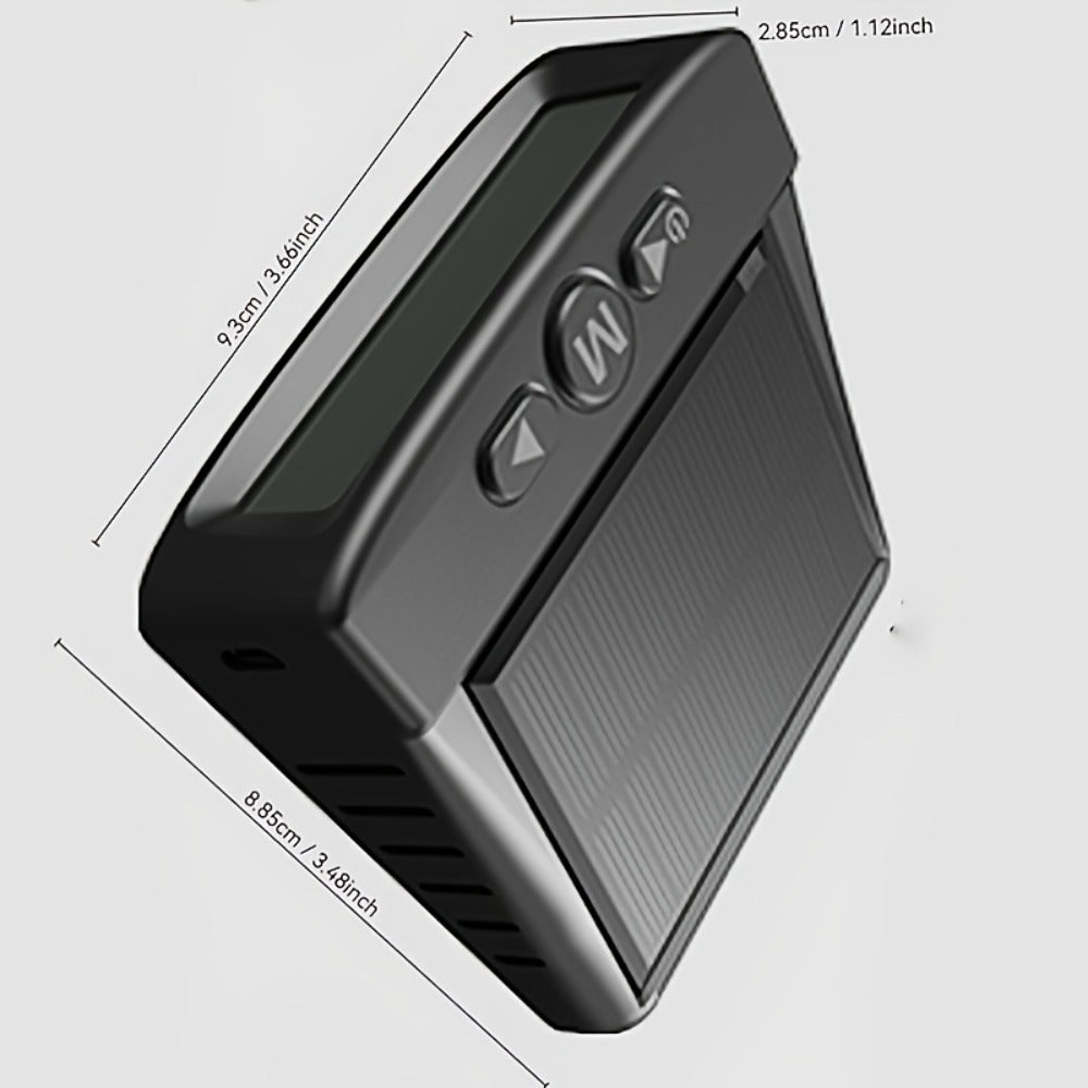 TPMS Tire Pressure Monitoring System – Wireless Solar & USB Powered, External Sensors, Universal Fit for 36V & Below Vehicles, Model T12
