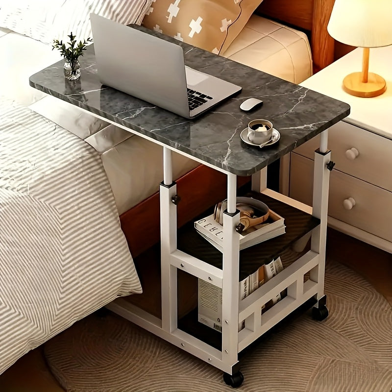 Overbed Table with Casters Adjustable Height – Bedside Nursing Table for Hospital & Home Care, Rolling Laptop Desk for Elderly & Patients, Meal Tray Stand, Multiple Colors
