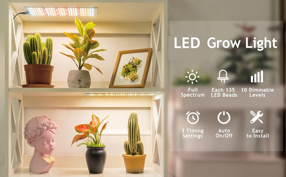 Grow Light | Full Spectrum 270 LED Timer Dimmable Indoor Plants Seedling