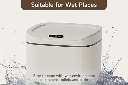 Motion Sensor Trash Can Touchless – Smart Hands-Free Trash Bin with Sealing Lid & Odor-Blocking Technology, Trash Bag Fixing Ring, Easy Clean Durable Design for Kitchen, Office & Bathroom