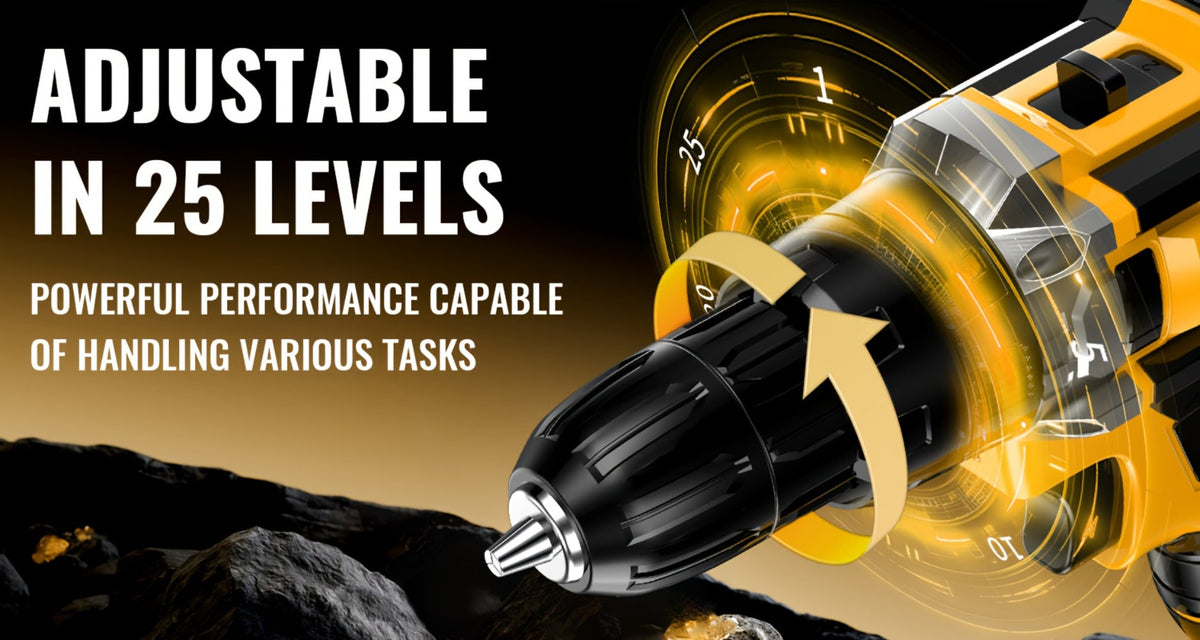 Cordless Impact Drill Set 21V - Wireless Power Drill with Battery & Quick Charger, Multifunctional Tool Kit for Home