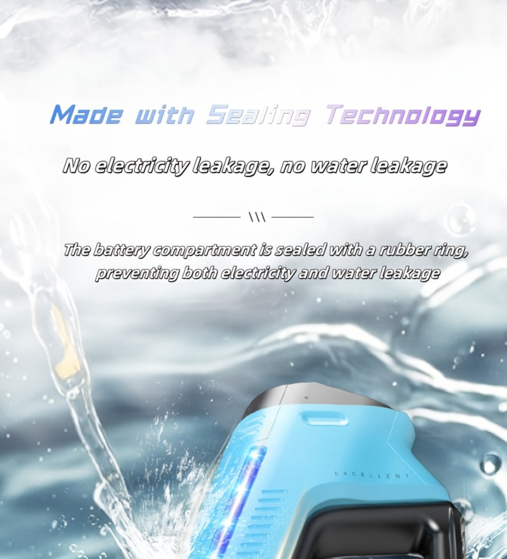 Electric Pulse-Light Water Blaster Bundle with Hard Case, Pictured Goggles and Three Color Choices