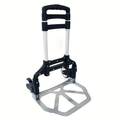 Folding Hand Truck Dolly Aluminum Collapsible Cart Portable Luggage Trolley 165 lbs Capacity