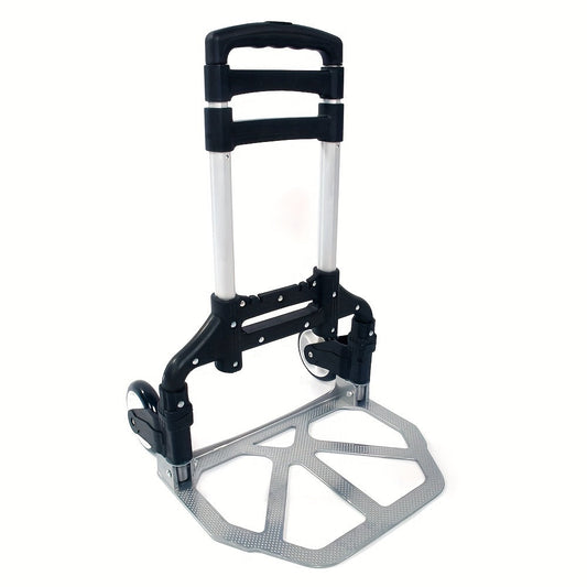 Folding Hand Truck Dolly Aluminum Collapsible Cart Portable Luggage Trolley 165 lbs Capacity