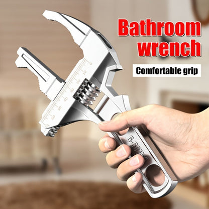 Adjustable Double-Ended Bathroom Wrench for Sink, Faucet and Pipe Work in Black or Silver Finish