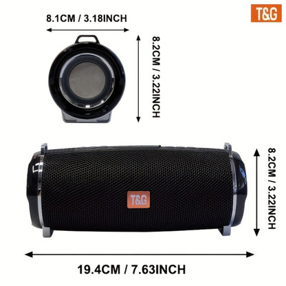 TG192 IPX4 Waterproof Portable Bluetooth Speaker Outdoor 2400mAh Rechargeable Wireless Speaker Color-Changing LED Breathing Light for Camping Picnic Party School Sports Family
