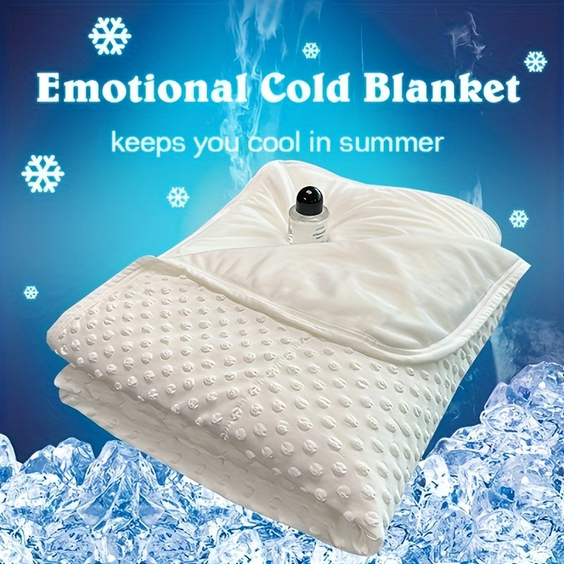 Lightweight Polyester Summer Blanket with Embossed Stripe Design in 15 Color and Size Options for Bed or Travel