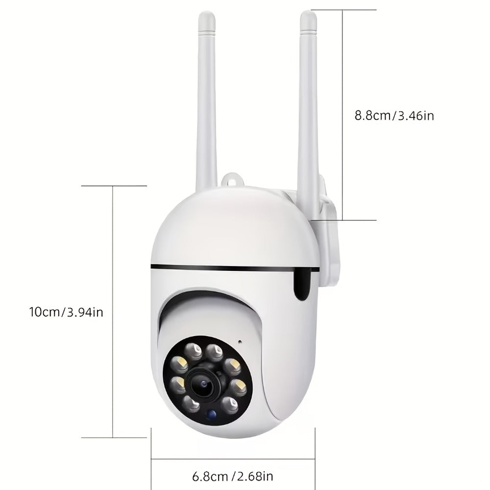 Security Camera 1080P PTZ Model with 360 Pan-Tilt, Color Night Vision, Two-Way Audio, Spotlight and TF Storage