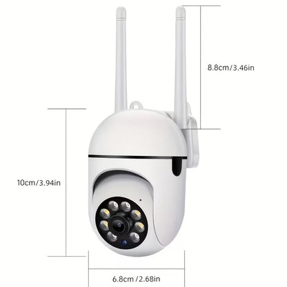 Security Camera 1080P PTZ Model with 360 Pan-Tilt, Color Night Vision, Two-Way Audio, Spotlight and TF Storage