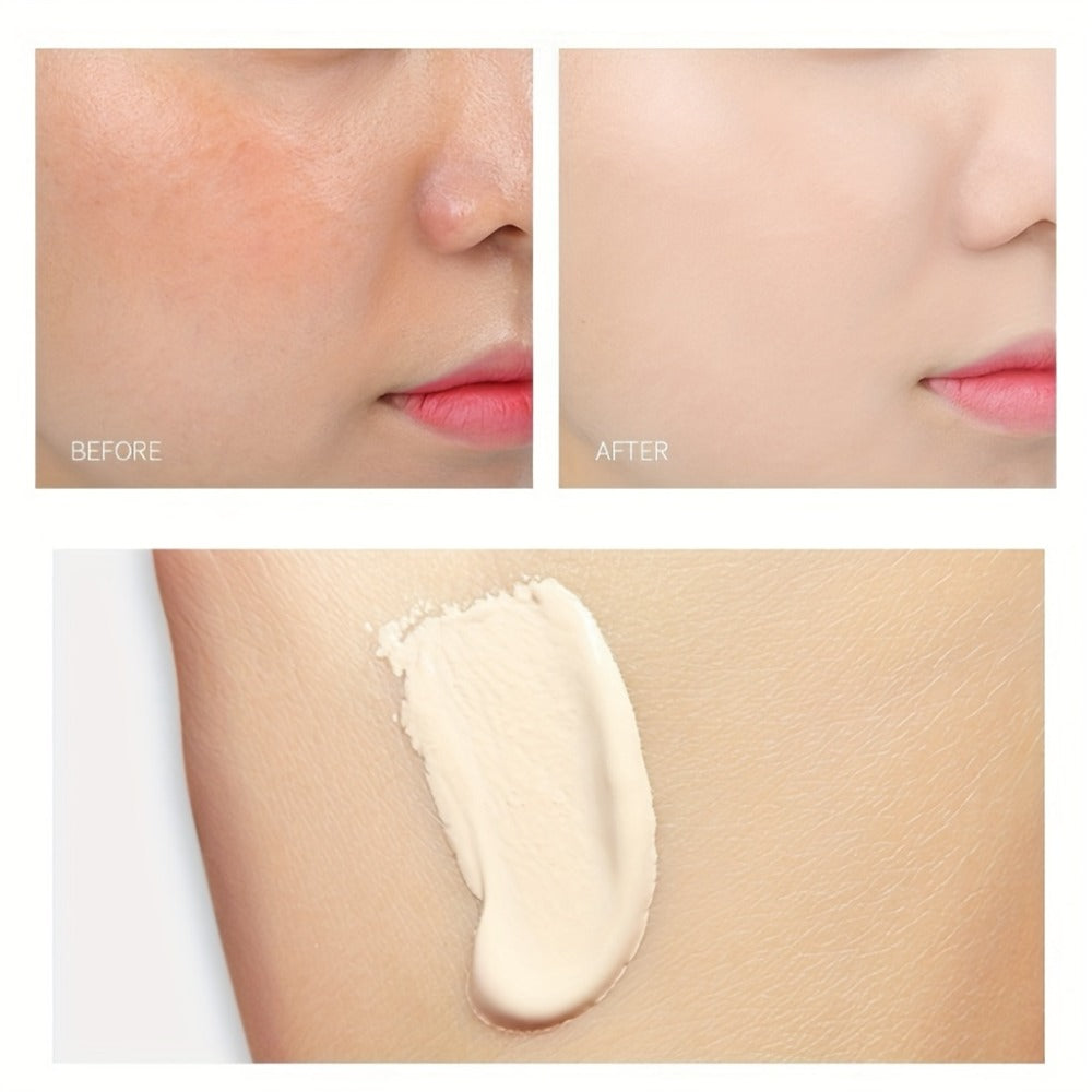 BB Cream Foundation and Setting Powder Set with Brush, Powder Puff and Three Source-Labeled Shades