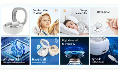 Wireless Earbuds MSHUKCOE Ultra-Thin Sleep and Game Modes with Low Latency and Dual Noise Reduction