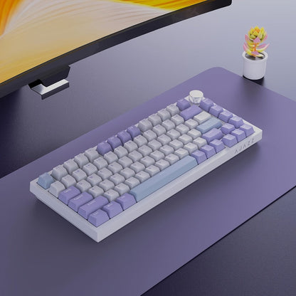 Hot Swap Gasket Mechanical Keyboard AJAZZ AK820 75% – Wireless 2.4GHz & Wired, Volume Knob, South-Facing RGB, Poron Foam, PBT Keycaps, Programmable, 11 Switch & Color Options for PC & Mac