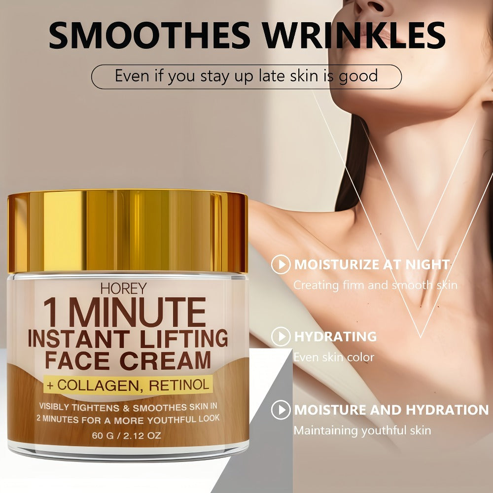Anti-Aging Face Cream with Retinol & Collagen 2.12oz - Instant Firming Lifting Deep Hydration Smooths Fine Lines Enhances Radiance Elasticity Anti-Sagging for Women