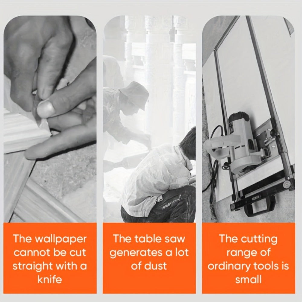 Drywall Scoring Knife 23-Wheel Foldable Gypsum Board Cutter with Adjustable Guide & Ergonomic Handle – Manual Precision Cutting Tool for DIY Home Renovation Construction No Power Needed