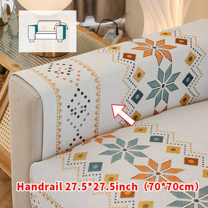 Sofa Cover Bohemian Chenille Jacquard Knit Sections with Anti-Slip Feature for Seat, Armrest or Backrest