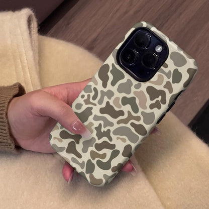 Military Camo Phone Case Heavy Duty Shockproof Dual Layer Rugged Cover Reinforced Edges Drop Protection Bumper for iPhone 17 16 15 14 13 12 11 Pro Plus Air XS Max 7 8 Galaxy S25