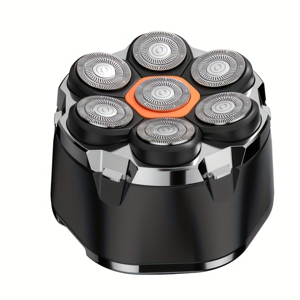 Palm-Size Multi-Rotary Electric Shaver with Display in 5D, 7D and Type A Checkout Styles Pictured