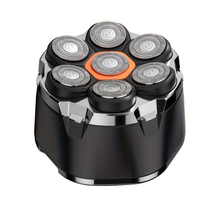 Palm-Size Multi-Rotary Electric Shaver with Display in 5D, 7D and Type A Checkout Styles Pictured