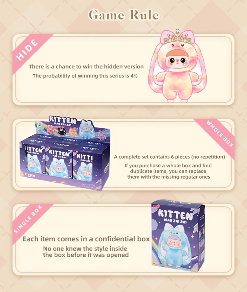 Plush Toy – Kawaii Rabbit with Detachable Face Panel and Assorted Character Styling for Display