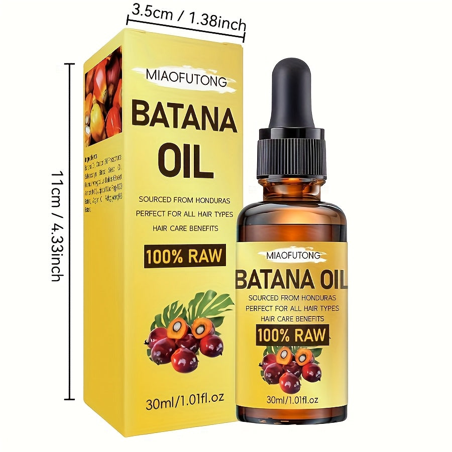 Batana Oil 30ml Cold-Pressed — Multi-Use Hair Growth & Scalp Strengthening Oil for Hair, Eyelashes & Eyebrows | Repairs Damage, Soothes Dry Scalp & Adds Shine | All Hair Types Unisex