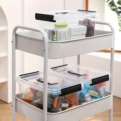 Stackable Clear Plastic Storage Bins with Lids – 6 Pack Large Capacity Clip-On Lid Containers for Home, Closet, Office & Garage Organization (12.7qt / 20.8qt)