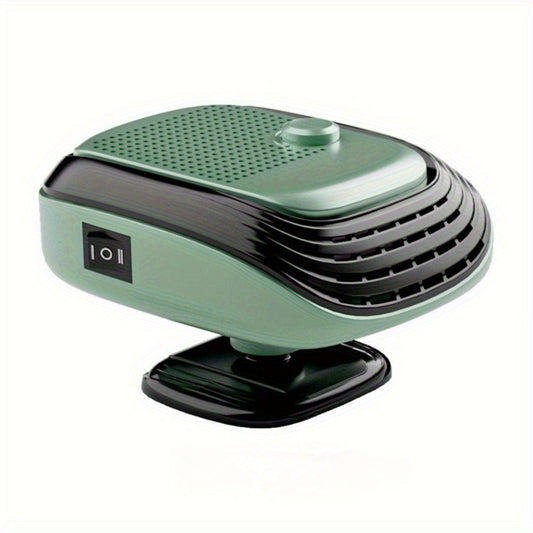 Portable Car Heater & Defroster 150W – Fast-Heating Windshield Defogger with Adjustable Airflow for Car, SUV, RV & Camping | White & Green