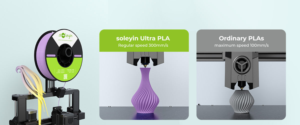 3D Printer Filament Soeyin PLA 1.75mm 1kg Open-Rim Spool in Almond Purple, Strawberry Milk or Grey