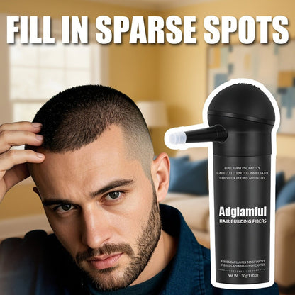 Hair Fiber Powder Kit with Tall Container and Directional Spray Applicator in Medium Brown or Black